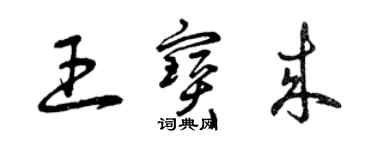 曾庆福王宝来草书个性签名怎么写