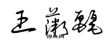 曾庆福王薇丽草书个性签名怎么写