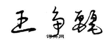 曾庆福王争丽草书个性签名怎么写