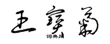 曾庆福王宝菊草书个性签名怎么写
