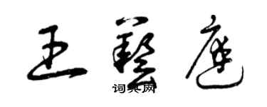 曾庆福王艺庭草书个性签名怎么写