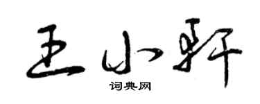 曾庆福王小轩草书个性签名怎么写