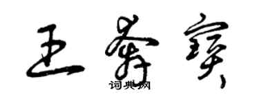 曾庆福王奔宝草书个性签名怎么写