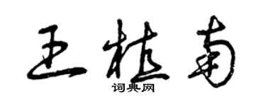 曾庆福王植南草书个性签名怎么写