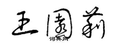 曾庆福王园莉草书个性签名怎么写