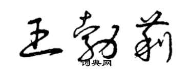 曾庆福王勃莉草书个性签名怎么写