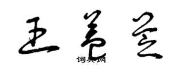 曾庆福王益芝草书个性签名怎么写