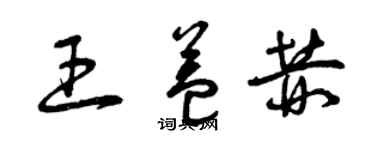 曾庆福王益赫草书个性签名怎么写
