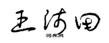 曾庆福王沛田草书个性签名怎么写