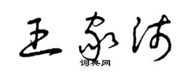 曾庆福王家沛草书个性签名怎么写