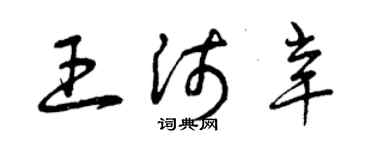 曾庆福王沛辛草书个性签名怎么写