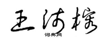 曾庆福王沛榕草书个性签名怎么写