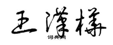 曾庆福王汉桦草书个性签名怎么写