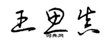 曾庆福王思真草书个性签名怎么写