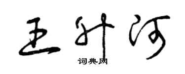 曾庆福王升河草书个性签名怎么写