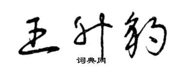 曾庆福王升豹草书个性签名怎么写