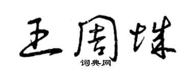 曾庆福王周城草书个性签名怎么写