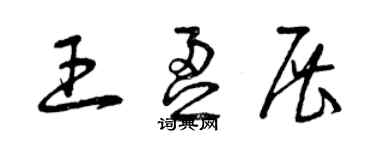 曾庆福王盈展草书个性签名怎么写