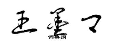 曾庆福王墨卿草书个性签名怎么写