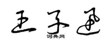 曾庆福王子迅草书个性签名怎么写