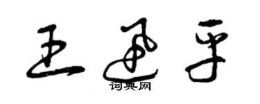 曾庆福王迅平草书个性签名怎么写