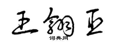 曾庆福王翎臣草书个性签名怎么写