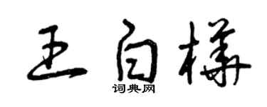 曾庆福王白桦草书个性签名怎么写