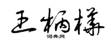 曾庆福王柄桦草书个性签名怎么写