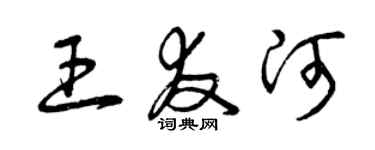 曾庆福王友河草书个性签名怎么写