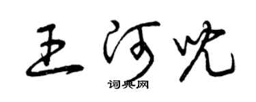 曾庆福王河儿草书个性签名怎么写