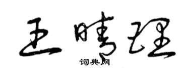 曾庆福王晴理草书个性签名怎么写