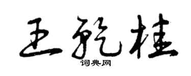曾庆福王乾桂草书个性签名怎么写