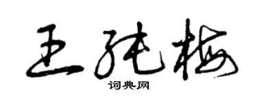 曾庆福王纯梅草书个性签名怎么写