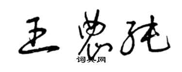 曾庆福王农纯草书个性签名怎么写