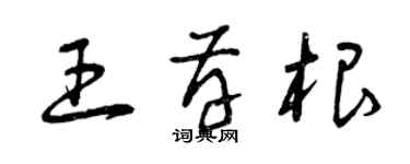 曾庆福王存根草书个性签名怎么写