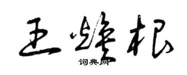 曾庆福王焕根草书个性签名怎么写