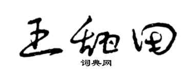 曾庆福王甜田草书个性签名怎么写