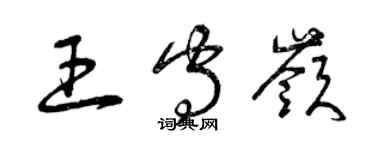 曾庆福王守岭草书个性签名怎么写