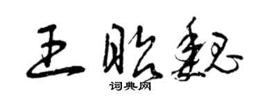 曾庆福王昭魏草书个性签名怎么写