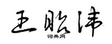曾庆福王昭讳草书个性签名怎么写