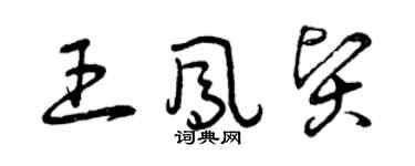 曾庆福王凤贤草书个性签名怎么写