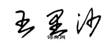 朱锡荣王里沙草书个性签名怎么写