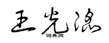 曾庆福王光滔草书个性签名怎么写