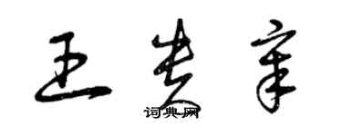 曾庆福王贵章草书个性签名怎么写