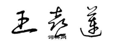曾庆福王喜莲草书个性签名怎么写