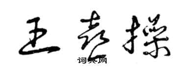曾庆福王喜操草书个性签名怎么写