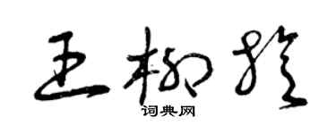曾庆福王柳旋草书个性签名怎么写