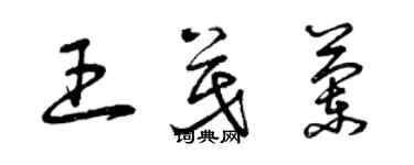 曾庆福王茂兰草书个性签名怎么写