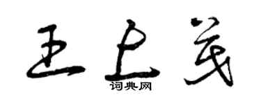 曾庆福王上茂草书个性签名怎么写
