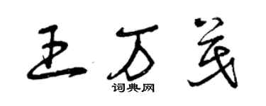 曾庆福王万茂草书个性签名怎么写
